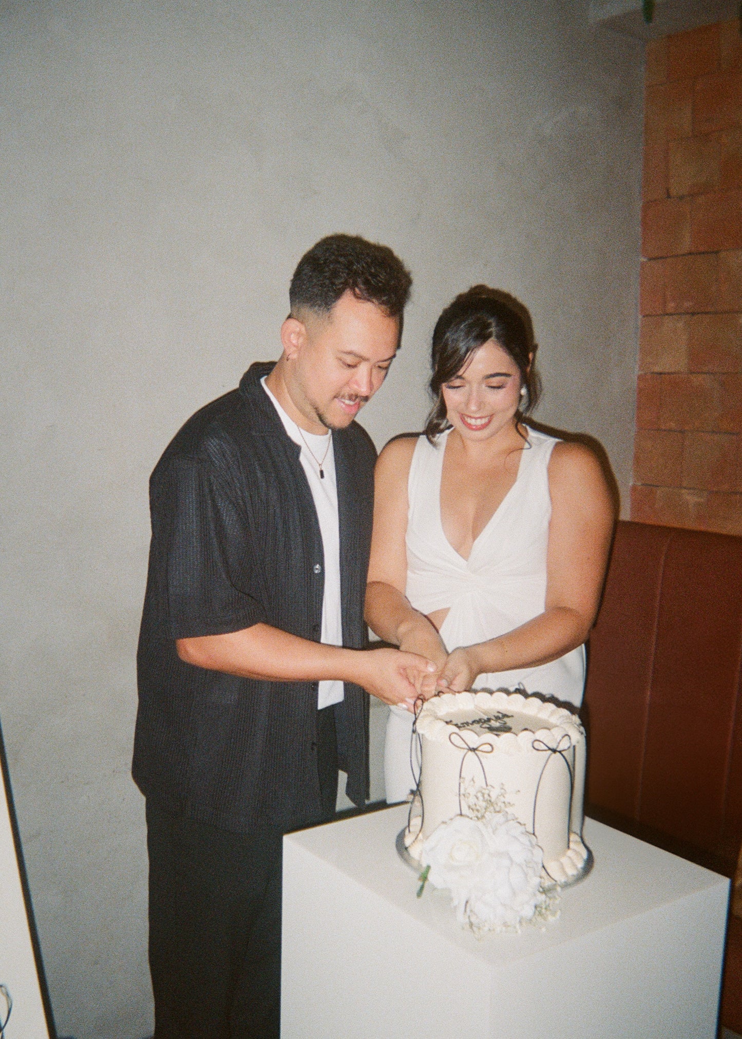 One Tier Double Barrel Cake