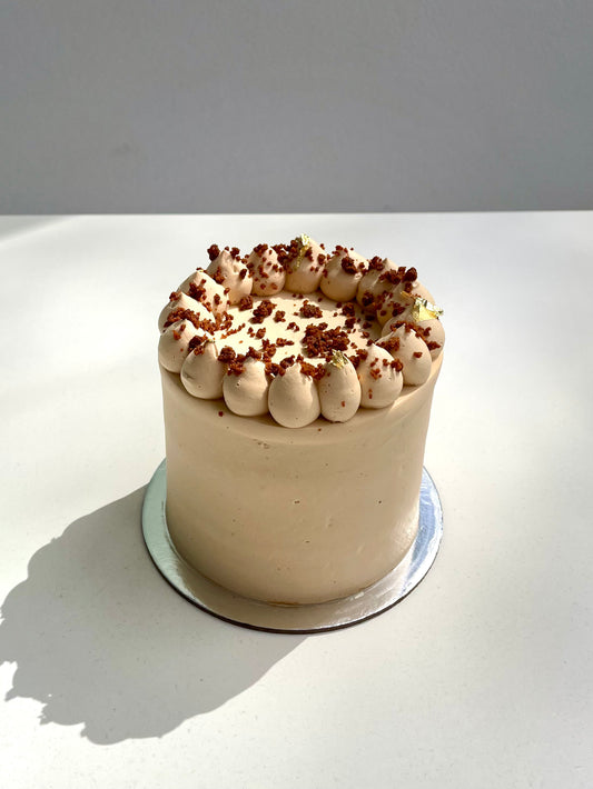 Caramelised white chocolate & hazelnut cake (GF)