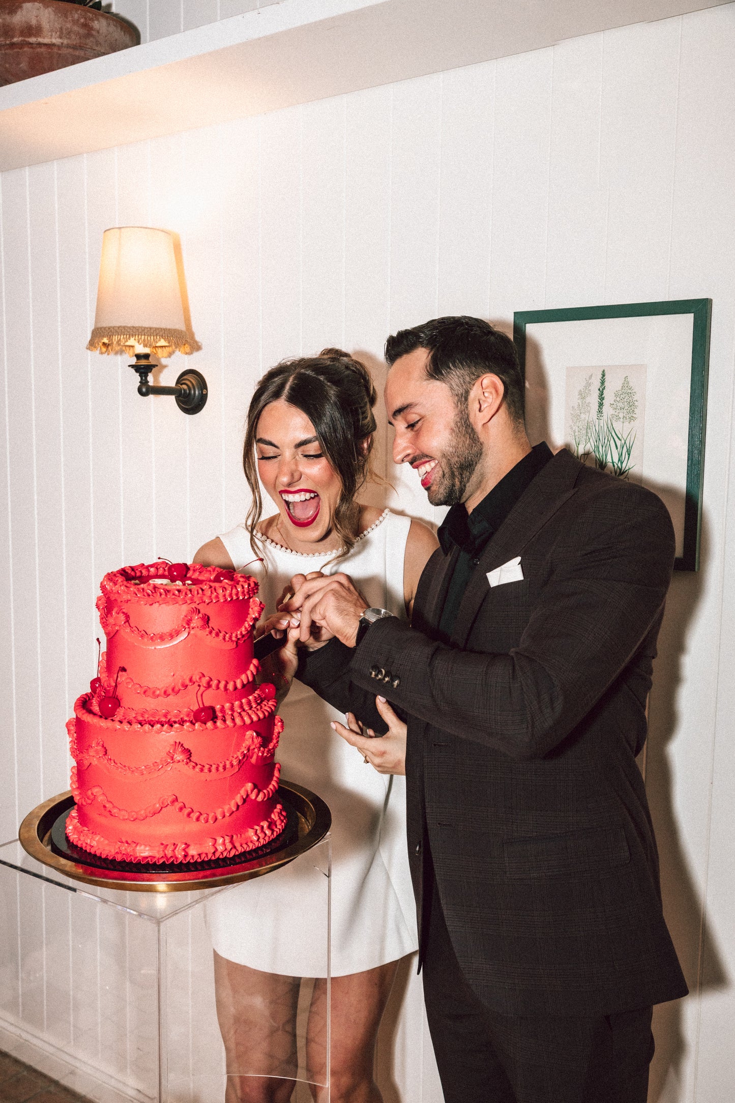 Two Tier Double Barrel Cake