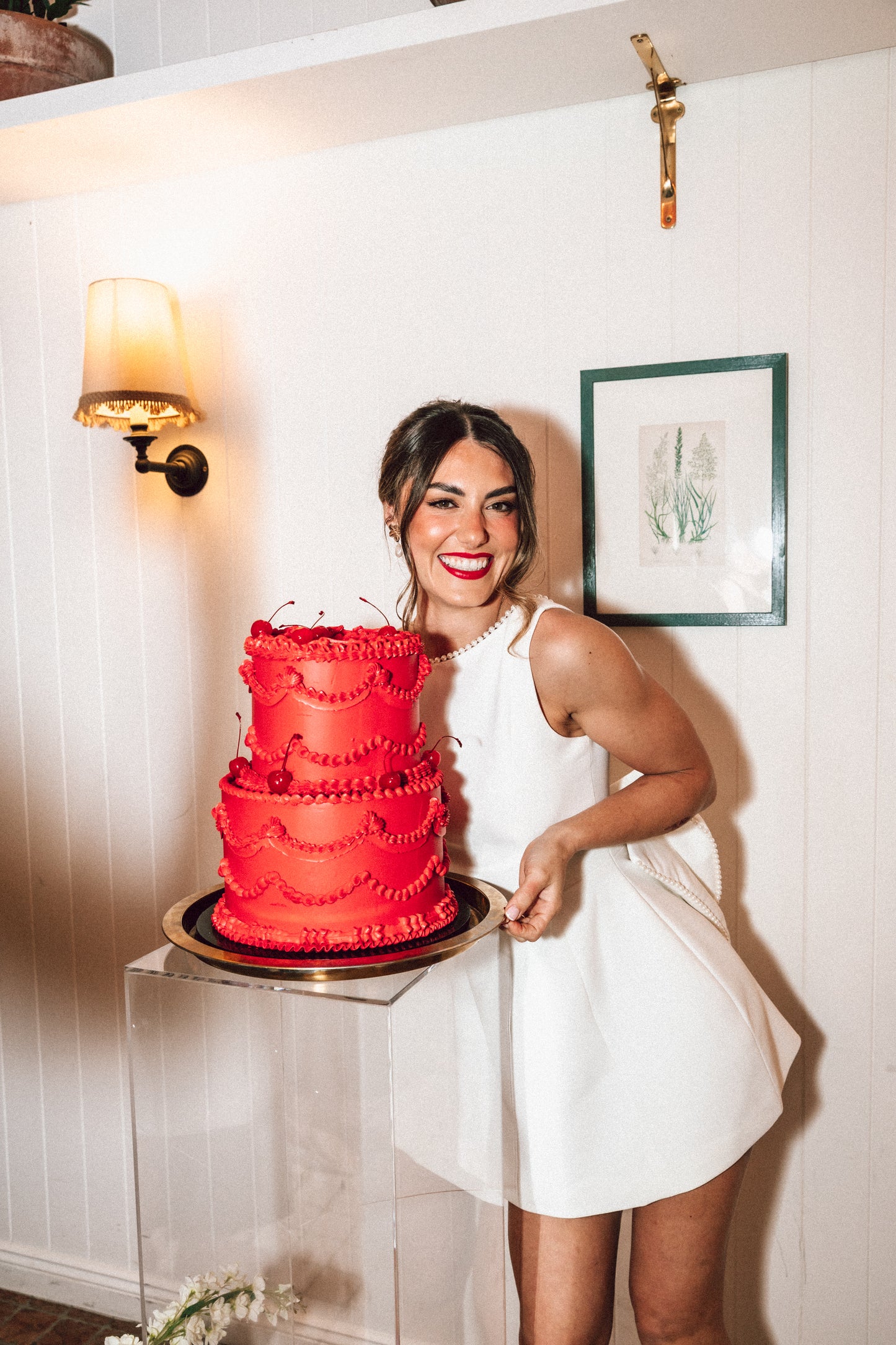 Two Tier Double Barrel Cake