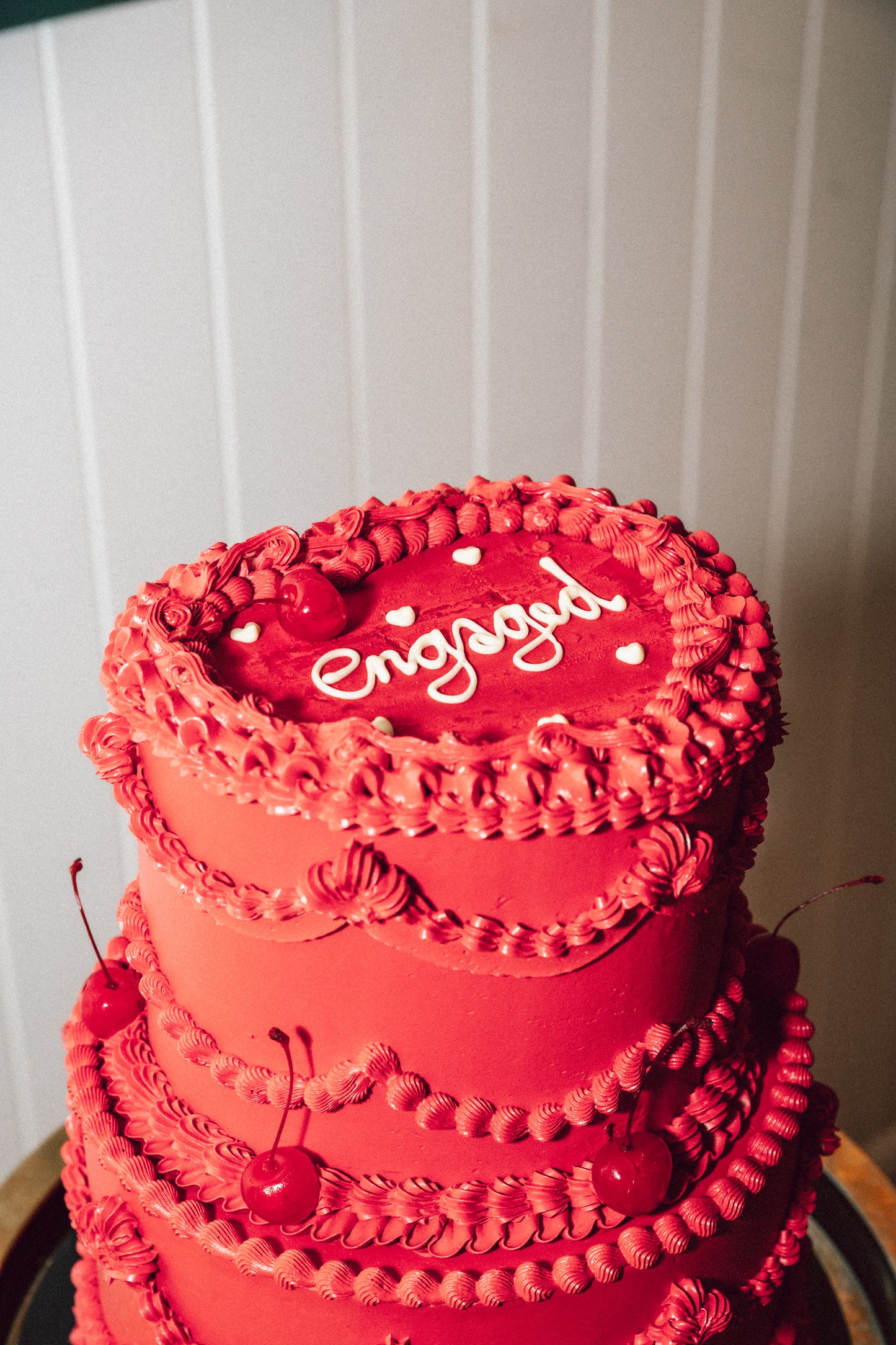 Two Tier Double Barrel Cake