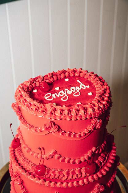 Two Tier Double Barrel Cake