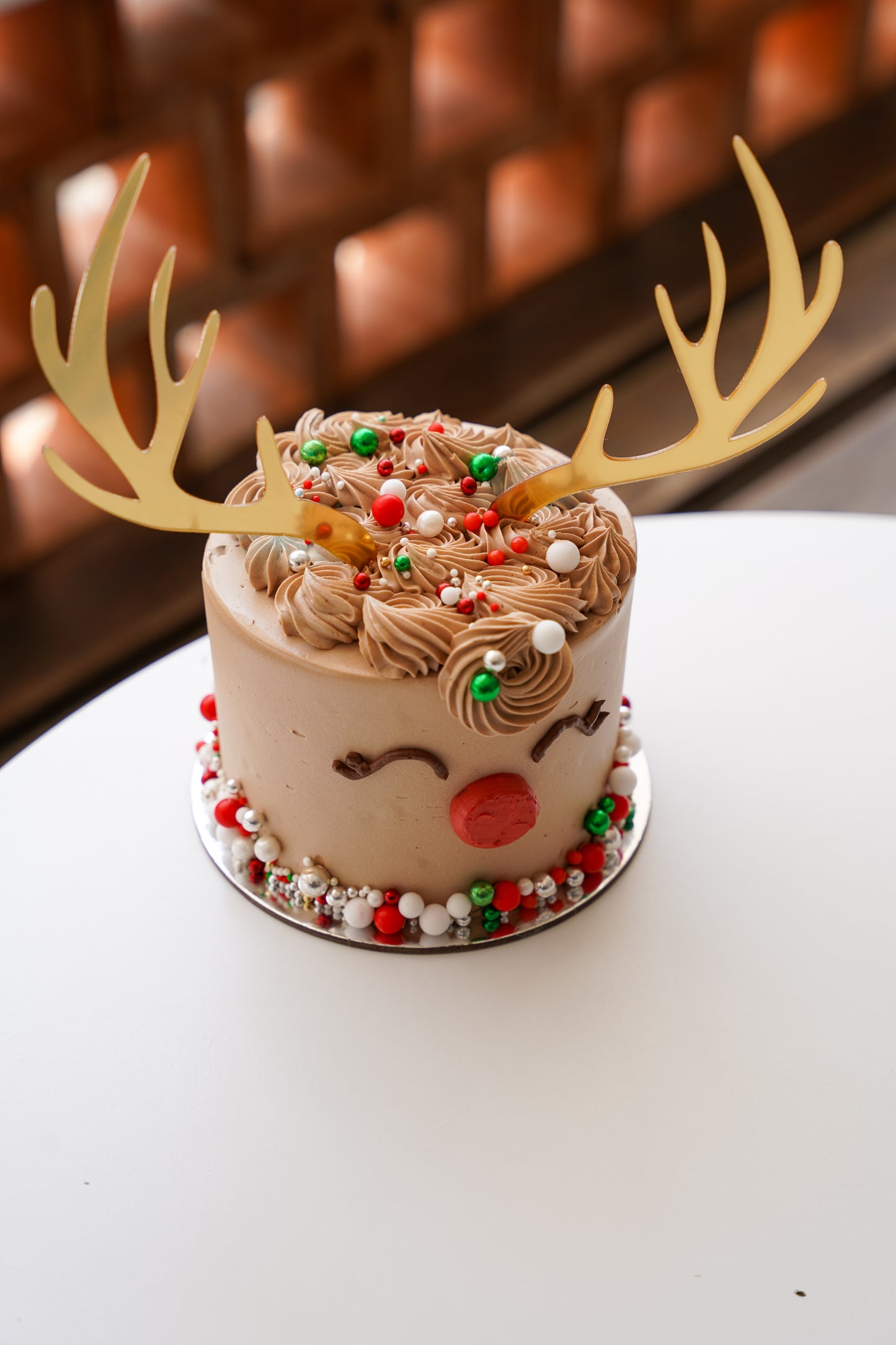 Reindeer Christmas Baby Cake