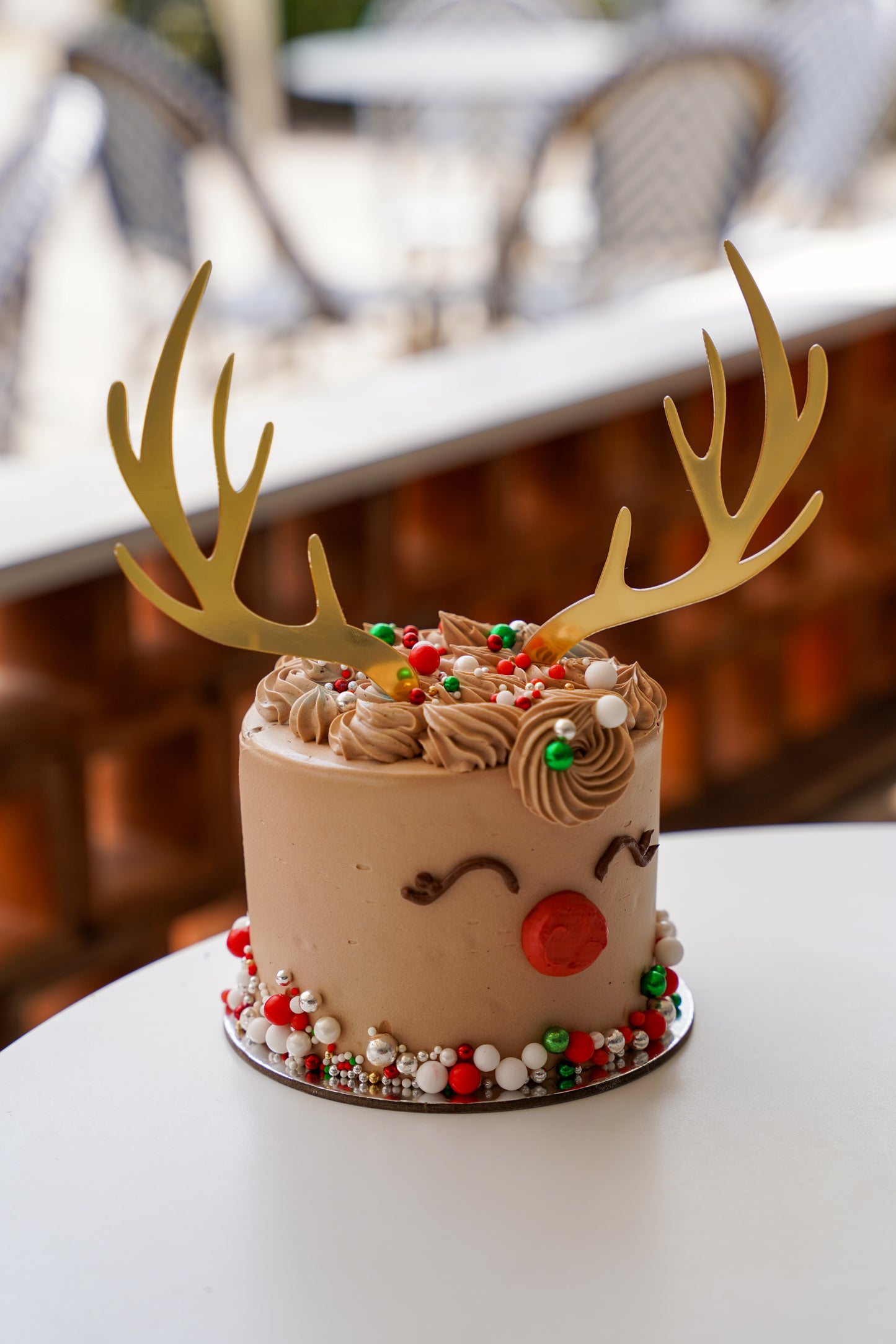 Reindeer Christmas Baby Cake