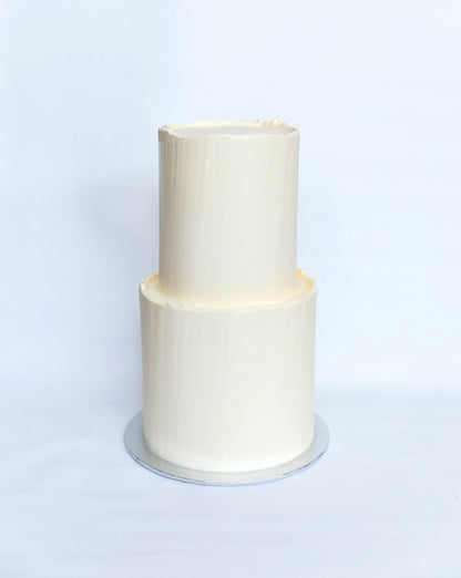 Two Tier Double Barrel Cake